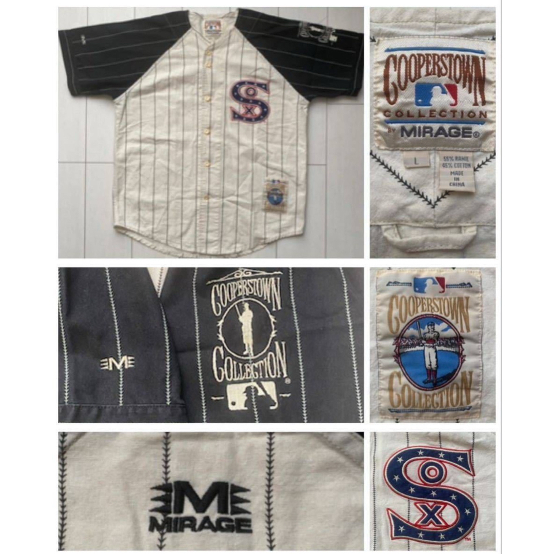 MLB(メジャーリーグベースボール)の美品 90s vtg mlb white sox cooperstown XL スポーツ/アウトドアの野球(ウェア)の商品写真