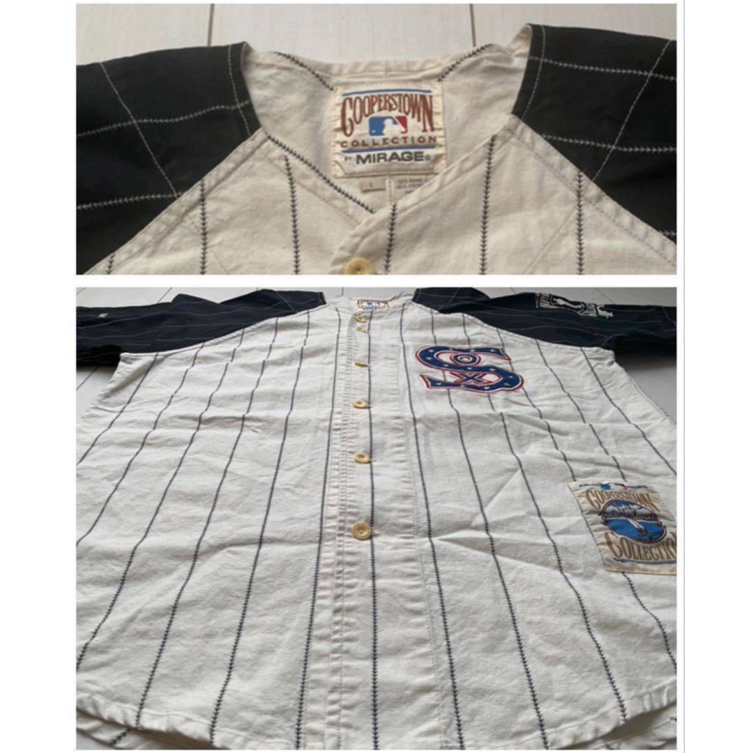 MLB(メジャーリーグベースボール)の美品 90s vtg mlb white sox cooperstown XL スポーツ/アウトドアの野球(ウェア)の商品写真