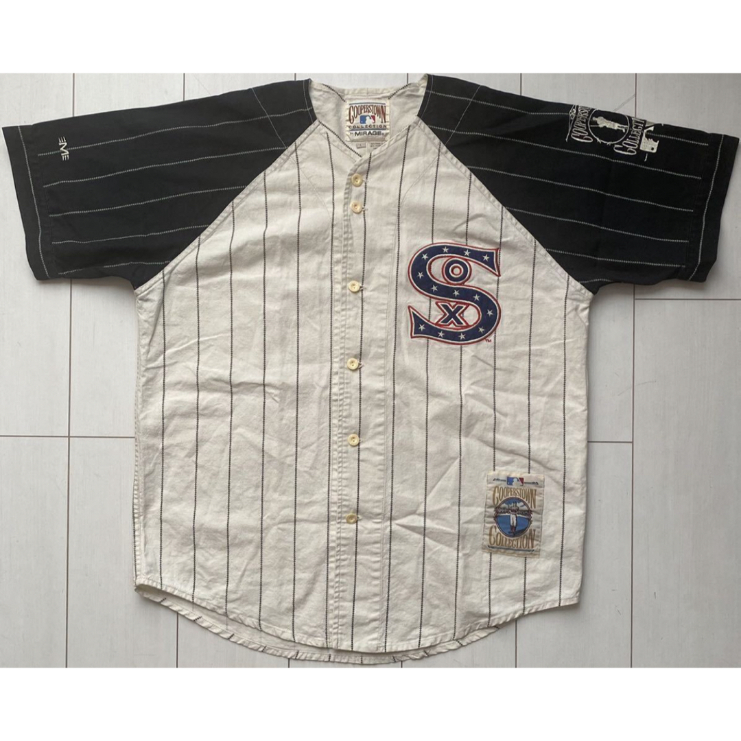 MLB(メジャーリーグベースボール)の美品 90s vtg mlb white sox cooperstown XL スポーツ/アウトドアの野球(ウェア)の商品写真