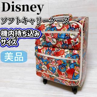 ディズニー(Disney)のDisney ソフトキャリーケース 機内持ち込みサイズ レトロ ディズニー 4輪(スーツケース/キャリーバッグ)