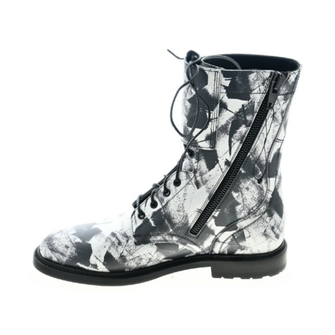 CELINE - CELINE セリーヌ ブーツ EU43(28cm位) 白x黒(総柄 CELINE - CELINE セリーヌ ブーツ EU43(28cm位) 白x黒(総柄