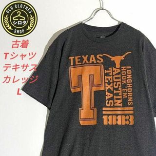 古着 Tシャツ アメカジ テキサス オースチン カレッジ ゆるだぼ プリント(Tシャツ/カットソー(半袖/袖なし))