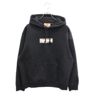 シュプリーム(Supreme)のSUPREME シュプリーム 22SS×Burberry Box Logo Hooded Sweatshirt バーバリー ボックスロゴフーディ プルオーバーパーカー ブラック(パーカー)