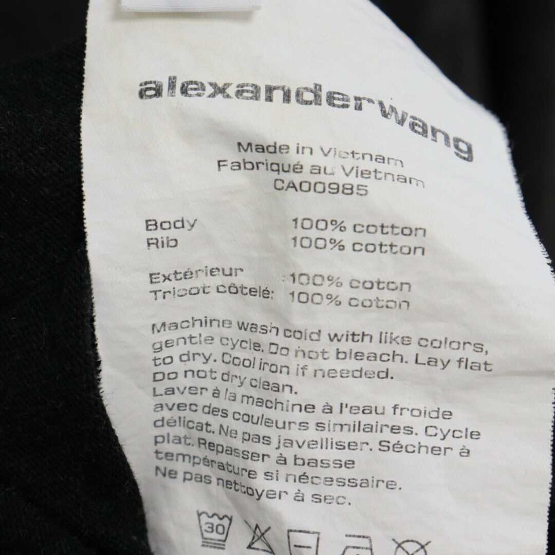 Alexander Wang(アレキサンダーワン)のALEXANDER WANG アレキサンダーワン アシッドウォッシュジャージー ロングスリーブtシャツ 長袖Tシャツ ブラック メンズのトップス(Tシャツ/カットソー(七分/長袖))の商品写真