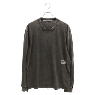 アレキサンダーワン(Alexander Wang)のALEXANDER WANG アレキサンダーワン アシッドウォッシュジャージー ロングスリーブtシャツ 長袖Tシャツ ブラック(Tシャツ/カットソー(七分/長袖))