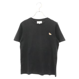 メゾンキツネ(MAISON KITSUNE')のMAISON KITSUNE メゾンキツネ ベイビーフォックス パッチ レギュラー 半袖Tシャツ フロント刺繍 レディース ブラック MW00110KJ0008(Tシャツ(半袖/袖なし))