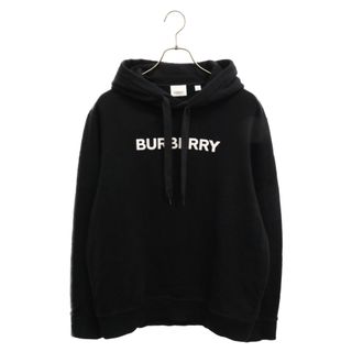 バーバリー(BURBERRY)のBURBERRY バーバリー 22AW ロゴプリント オーバーサイズプルオーバーパーカー ブラック 8055318(パーカー)