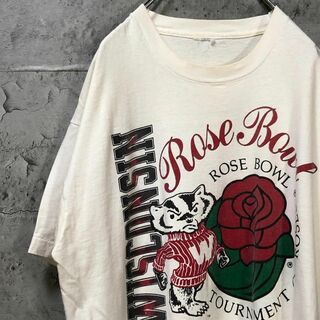 ROSE BOWL 薔薇 バラ オールド フットボール Tシャツ(Tシャツ/カットソー(半袖/袖なし))