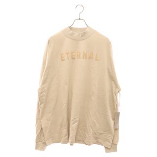 フィアオブゴッド(FEAR OF GOD)のFEAR OF GOD フィアオブゴッド ETERNAL COTTON LS T-SHIRT エターナルフェルトロゴ長袖Tシャツ ベージュ(Tシャツ/カットソー(七分/長袖))