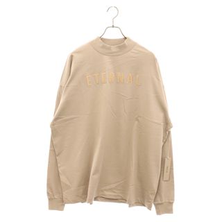 フィアオブゴッド(FEAR OF GOD)のFEAR OF GOD フィアオブゴッド ETERNAL COTTON LS T-SHIRT エターナルフェルトロゴ長袖Tシャツ ブラウン(Tシャツ/カットソー(七分/長袖))