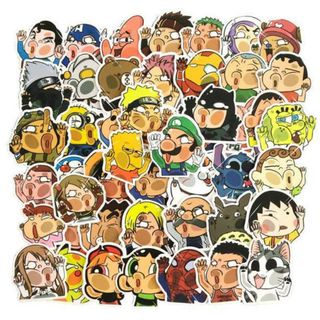 ステッカー アニメ 50枚 防水 シール スケボー 大量 キャラクター(その他)