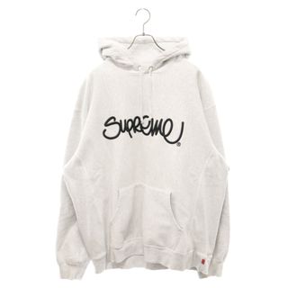 シュプリーム(Supreme)のSUPREME シュプリーム 22SS Raised Handstyle Hooded Sweatshirt Ash Grey レイズドハンドスタイル ロゴ刺繍 プルオーバーパーカー グレー(パーカー)