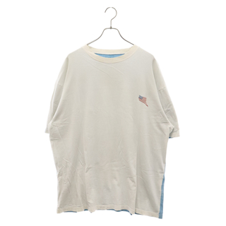 キャピタル(KAPITAL)のKAPITAL キャピタル 2TONE BONE pt BIG T EK-939 バックボーンプリント 半袖Tシャツ ツートンカラー ホワイト/ブルー(Tシャツ/カットソー(半袖/袖なし))