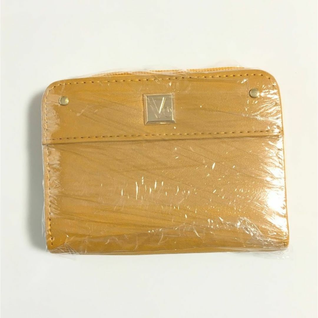 r787【新品・未使用】VIVID ESSE　男女兼用　二つ折り財布 イエロー レディースのファッション小物(財布)の商品写真