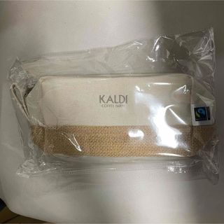 KALDI カルディ　オリジナルスクエアポーチ　小物入れ　バッグ(ポーチ)