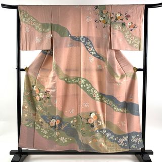 訪問着 身丈154cm 裄丈64.5cm 正絹 美品 名品 【中古】(着物)