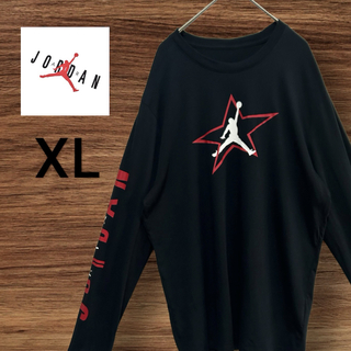 ナイキ(NIKE)のJORDAN/ジョーダン　ジャンプマン ロゴ ロンT黒 XL(Tシャツ/カットソー(七分/長袖))