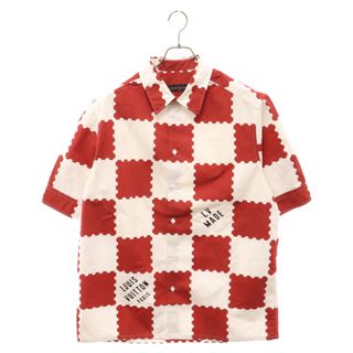 ルイヴィトン(LOUIS VUITTON)のLOUIS VUITTON ルイヴィトン 22SS×NIGO Giant Damier Short Sleeve Shirt ニゴー ジャイアントダミエショートスリーブシャツ 半袖シャツ LV MADE レッド/ホワイト RM221M JM7 HMS05W(シャツ)