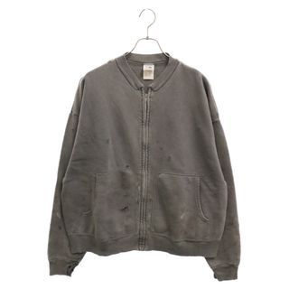 SAINT MICHAEL セントマイケル 24SS ZIP UP ユーズド加工ジップアップスウェットトレーナー グレー SM-YS8-0000-040(スウェット)