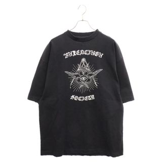 BALENCIAGA バレンシアガ 20AW ダメージ加工ゴシック半袖Tシャツ ブラック 641614 TJV78