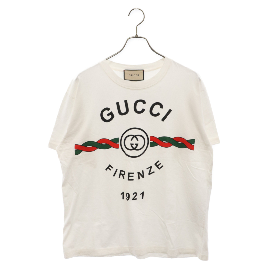 Gucci(グッチ)のGUCCI グッチ FIRENZE 1921 Tシャツ ロゴ 半袖Tシャツ カットソー 616036 ホワイト メンズのトップス(Tシャツ/カットソー(半袖/袖なし))の商品写真