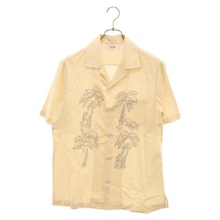 セリーヌ(celine)のCELINE セリーヌ 23SS Embroidered Hawaiian Shirt パームツリーエンブロイダリー ビジュー 半袖シャツ 2C947852C ベージュ(シャツ)