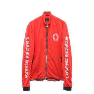 クロムハーツ(Chrome Hearts)のCHROME HEARTS クロムハーツ Track Jacket トラックジャケット レザー切り替え 袖ジップ メッシュジャケット レッド(フライトジャケット)