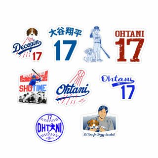 9枚セットステッカー ロサンゼルス・ドジャース【 大谷翔平 】プロ野球選手-11(記念品/関連グッズ)