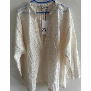 ザラ(ZARA)のZARA  エンブロイダリー　ブラウス(シャツ/ブラウス(長袖/七分))