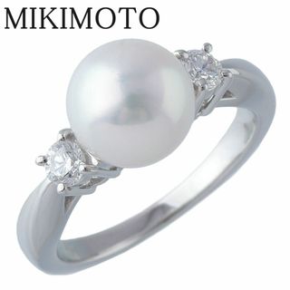 ミキモト(MIKIMOTO)のミキモト パール ダイヤ リング 現行モデル アコヤパール8.5mm 11号 Pt950 PR-10863R型 新品仕上げ済 MIKIMOTO【17315】(リング(指輪))