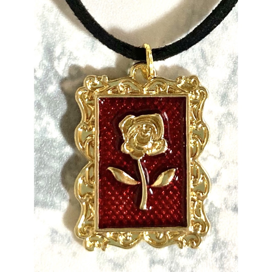 薔薇 ペンダント ばら バラ ネックレス ハンドメイド no.187 ハンドメイドのアクセサリー(ネックレス)の商品写真