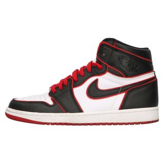 ナイキ(NIKE)のNIKE ナイキ AIR JORDAN1 HIGH OG BLOOD LINE 555088-062 エアジョーダン1 ハイカットスニーカー ブラッドライン ブラック/レッド US9/27cm(スニーカー)