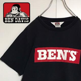 ベンデイビス(BEN DAVIS)の【デカロゴ】ベンデイビス  ロゴ入りTシャツ　ブラック　色落ち感◎A1157(Tシャツ/カットソー(半袖/袖なし))