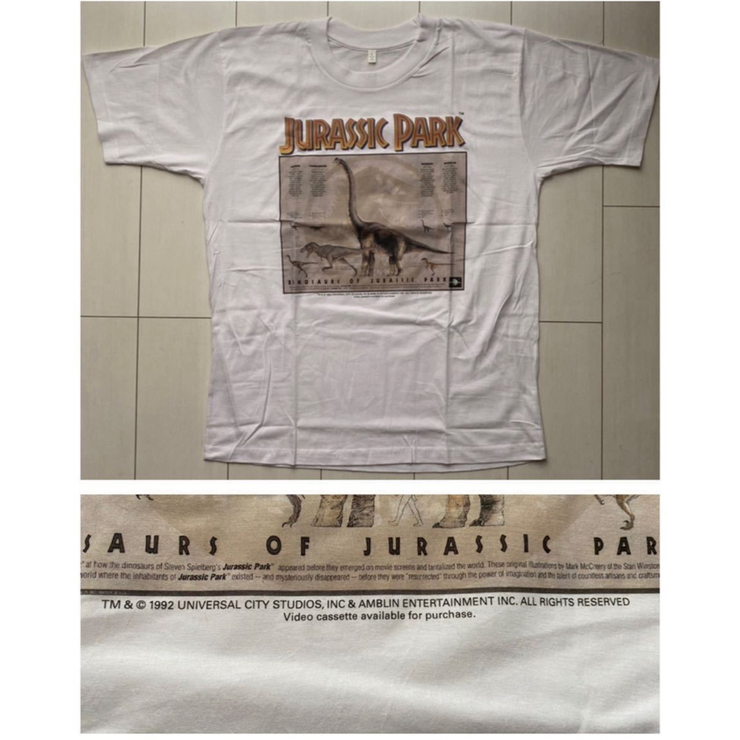 TV&MOVIE(ティービーアンドムービー)の90s DEAD STOCK jurassic park movie 映画 XL メンズのトップス(Tシャツ/カットソー(半袖/袖なし))の商品写真