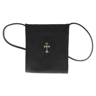 クロムハーツ(Chrome Hearts)のCHROME HEARTS クロムハーツ SQ PKT CH CROSS スモールCH付スクエアポケットレザーショルダーバッグ ブラック(ショルダーバッグ)