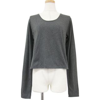 プラージュ(Plage)の美品 Plage プラージュ カットソー Tシャツ 23秋冬 チャコールグレー FREE 2WAY コットン 綿 長袖 トップス ロンT シンプル カジュアル 大人 きれいめ【レディース】【中古】(カットソー(長袖/七分))