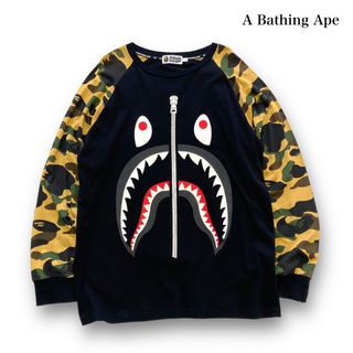 【A Bathing Ape】アベイシングエイプ シャークタイガー 迷彩ロンT