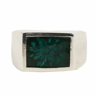 美品 XOLO JEWELRY ショロ ジュエリー サイズ:S(9-10号）23SS 1LDK フラワー シグネットリング Signet Ring with Flower for 1LDK シルバー925 指輪 アクセサリー コラボ アイテム【メンズ】【中古】(リング(指輪))