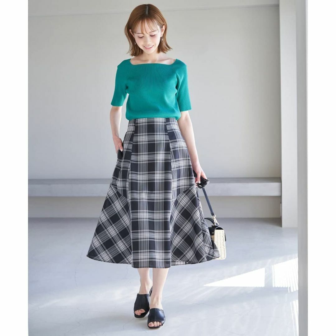 【色: ブルーメイン (44)】[ロペピクニック] スカート 着丈が選べる/チェ レディースのファッション小物(その他)の商品写真