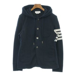 トムブラウン(THOM BROWNE)のTHOM BROWNE トムブラウン カジュアルジャケット 1(S位) 紺 【古着】【中古】(テーラードジャケット)