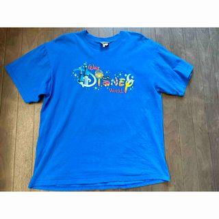 ディズニー(Disney)の90s ディズニーワールド ロゴ 半袖 Tシャツ ビンテージ L ミッキーマウス(Tシャツ/カットソー(半袖/袖なし))