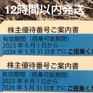 エーエヌエー(ゼンニッポンクウユ)(ANA(全日本空輸))の12時間以内発送！　ANA株主優待券　2枚(その他)