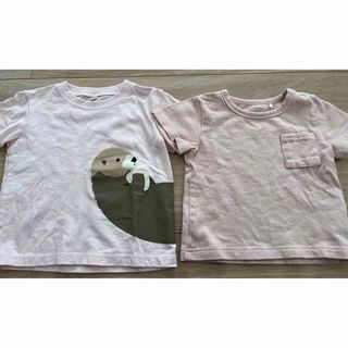 ムジルシリョウヒン(MUJI (無印良品))の無印　しまむら　ベビーTシャツ　80(Ｔシャツ)