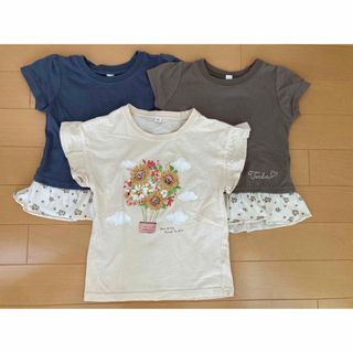 ニシマツヤ(西松屋)の【ベビーキッズ夏物】西松屋★半袖 Tシャツ 花柄 セット売り★95サイズ(Tシャツ/カットソー)