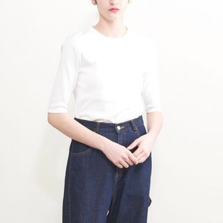 UNITED ARROWS - 新品★AEWEN MATOPH コットン フライス 5分袖 クルーネックTシャツ