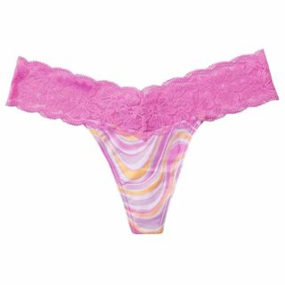 ヴィクトリアズシークレット(Victoria's Secret)のVICTORIA'S SECRET レーストリムソング S Tバック ピンク(ショーツ)