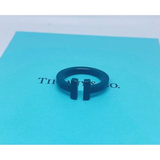 ティファニー(Tiffany & Co.)の激安✨ティファニー　Tスクエアリング　ステンレスリングブラック　Tワイヤー(リング(指輪))