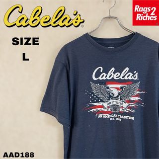 Cabela’s LAND OF THE FREE 白頭鷲 星条旗Tシャツ(Tシャツ/カットソー(半袖/袖なし))