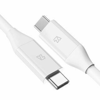 【色:ホワイト】Teleadapt USB Type C to USB C ケー(PC周辺機器)