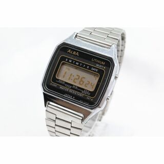 【W142-55】動作品 電池交換済 セイコー アルバ デジタル 腕時計